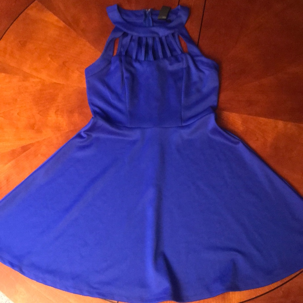 Fun bright blue dress